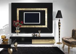 Black and gold living room. Luxus Black And Gold Leaf Living Room Set Collection