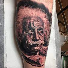 Discover the magic of the internet at imgur, a community powered entertainment destination. 3d Stil Farbiges Bein Tattoo Mit Alberts Einstein Portrat Mit Mystischen Symbolen Tattooimages Biz