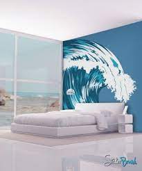 Shop the latest ocean waves wall decals products from boop decals, wallstickers4you, wall dressed up and more on wanelo, the world's biggest shopping mall. Vinyl Wall Decal Sticker Ocean Wave Aqua Mcrespo104s Stickerbrand Housewares On Artfire Wall Decals Uk Vinyl Wall Decals Clubhouse Decor