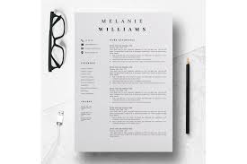 Your registered nurse resume is an advertisement for yourself. Resume Template Minimalist Cv Template Word 4 Page Melanie By Lucatheme Thehungryjpeg Com