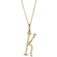 Devon Woodhill Character Letters Diamond Gold K Pendant Necklace 520 Liked On Polyvo Initial Necklace Gold Gold Diamond Pendant Diamond Initial Necklace