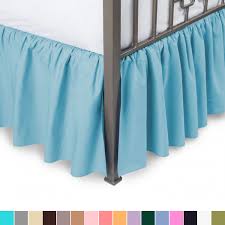 Finish the look of your master or guest bedroom with the mccoppin bed skirt. Ruffled Bed Skirt With Split Corners King Aqua 21 Inch Drop Bedskirt Available In And 16 Colors Blissford Dust Ruffle