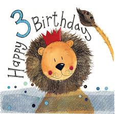 .what if alex the lion had the exact same fate? 3 Year Old Lion Birthday Card Alex Clark Art