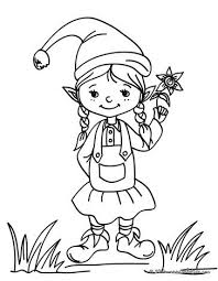 Cute Girl Elf Coloring Page Cute Coloring Pages Free Halloween Coloring Pages Coloring Pages