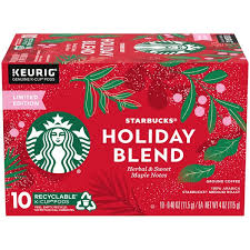Starbucks Holiday Blend Medium Roast Ground Coffee K Cup Pods 0 4 Oz Instacart