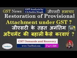 How To Apply For Restoration Of Provisional Attachment Under Gst Act G How To Apply Acting Restoration