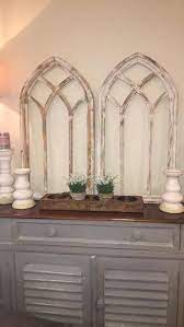 Distressed White Window Arch 32 Wooden Wall Decor Arches Homedecor Affiliate Arched Wall Decor Decor Wooden Wall Decor