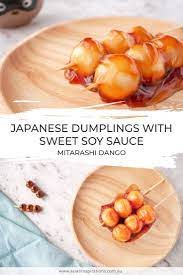 Mitarashi Dango Is Japanese Dumplings In Sweet Soy Sauce That Is A Very Popular Snack Or Dessert Try Making Your Own Now R Asian Recipes Recipes Dango Recipe