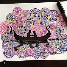 Boat Scene From The Disney Movie Rapunzel Rapunzel Disneyart Lovers Valentinesday Couple Vale Mandala Design Art Disney Drawings Doodle Art Drawing