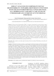 Perkembangan ekonomi dan dunia pada saat itu berubah dengan cepat, hal itu menjadi latar belakang terbentuknya apec. Pdf Impact Analysis On Corporate Social Responsibility Towards Job Pursuit Intention With Socio Environmental Consciousness As A Moderating Variable Case Study Of Undergraduate Students At Universitas Benefit
