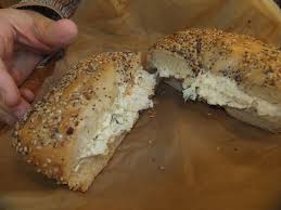 Restaurants near brooklyn bagel & coffee company. Brooklyn Bagel Coffee Company My Friend S Everything Bagel With Real Dairy Cream Cheese Picture Of Brooklyn Bagel Coffee Company New York City Tripadvisor
