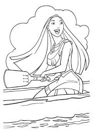 A solo rower, a pair and an eight are all pictures in this rowing colouring page for older children. Pocahontas Rowing Coloring Page Free Printable Coloring Pages For Kids