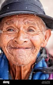102 year old Ecuadorian Mans face Stock Photo - Alamy