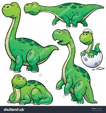 Vector Illustration Of Dinosaurs Cartoon Character Set 477964993 Shutterstock Dinosaurus Illustratie Dinosaurussen Dinosaurus