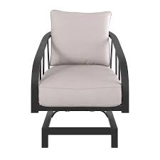Allen Roth Dilworth Set Of 2 Black Metal Conversation Chair S With Gray Cushioned Seat Lowes Com In 2020 Grey Cushions Seat Cushions Deep Seating Chair