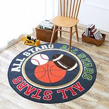 Kids Rug Round Fun Sport Rugs Lets Play Blue Childrens Ru Https Www Amazon Com Dp B06xrw4vhp Ref Cm Sw R Pi Dp X 7sk1y Kids Rugs Childrens Rugs Sports Rug