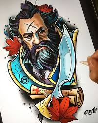 Tattooapprentice Kunkka Kunkkatattoo Dota2 Dota 2 Traditional Tattoo Drawings Neo Traditional Tattoo Anime Tattoos