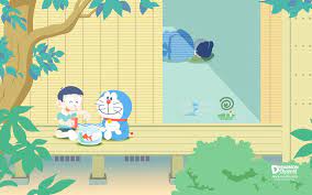 桌布 2018年7月哆啦a夢桌布 夏日悠哉餵魚去 新聞 哆啦a夢中文網 doraemon dora vector illustration