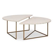 Relevance lowest price highest price most popular most favorites newest. Meta Geometric White Marble Brass Nesting Coffee Tables