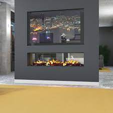Dimplex brand has a huge selection. Double Sided Fireplace Insert E Tunnel Pro Muenkel Design Electric Remote Controlled Flame Effect