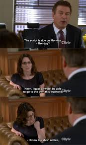 30 Rock Season 6 Episode 14 Kidnapped By Danger Hmm Guess I Won T Be Able To Go To The Gym This Weekend 30 Rock Going To The Gym Stay Fit