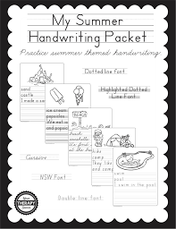 My Summer Handwriting Packet Your Therapy Source Handwriting Analysis Learn Handwriting Handwriting Practice