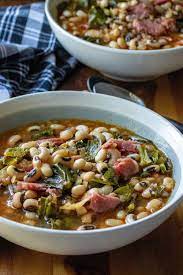 Slow Cooker Black Eyed Peas And Collard Greens Recipe Collard Greens Healthy Snacks Recipes Greens Recipe