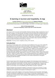 Looking for survey enumerators (data collectors). Pdf E Learning In Tourism And Hospitality A Map