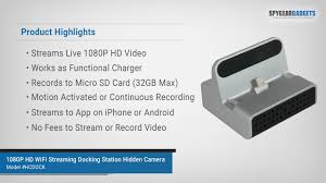 These high tech units are wifi enabled and feature amazing 1080p hd resolution. Lawmate 1080p Hd Wifi Streaming Iphone Android Dock Hidden Spy Camera Spygeargadgets