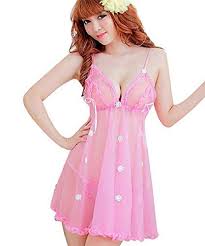 Buy Fire Fond Premium Babydoll Dress For Lingerie Baby Dolls Nightwear Nighties Dress Sleepwear Baby Doll Transparent Net Honeymoon Nighty Dresses For Mature Ladies Girls Free Size Pink At Amazon In