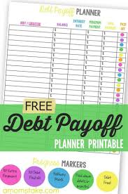 Debt Payoff Planner Worksheet A Mom S Take Free Budget Printables Debt Payoff Budget Printables