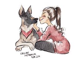 Karoline Pietrowski Illustration Me And My Boy Via Tumblr Girl And Dog Dog Illustration Dog Art