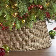 Woven Tree Collar 27 In 2021 Christmas Tree Base Christmas Tree In Basket Tree Collar