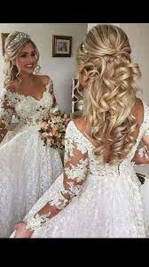 Pin By Carolina Chang On Le Plus Beau Jour De Ma Vie Wedding Hair Down Wedding Hair Half Bride Hairstyles