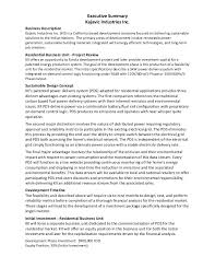 Executive Summary Example Kajavic Industries Executive Summary Example Executive Summary Template Executive Summary