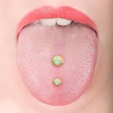 Quadruple Earlobe Piercing With Diamond And 18k White Gold Tash Threaded Studs Yelp Tongue Piercing Jewelry Tongue Piercing Piercings Unique