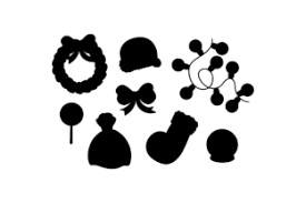 Download Christmas Illustration Silhouette Set Graphic By 1riaspengantin Creative Fabrica SVG Cut Files