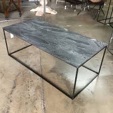 It suffices commonplace becomes a regular coffee or dining table with a top made of natural stone. Slate Top Coffee Table Nadeau Miami