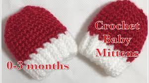 Stay On Crochet Baby Mittens 0 3 Months Fast And Easy To Do 95 Youtube