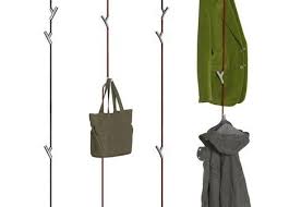 Wardrope Y Shaped Hooks Mounted On Rope Suspended From The Ceiling Coat Hanger Wire Hanger Crafts Cool Stuff
