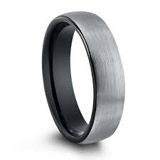 6mm Brushed Tungsten Ring With Black Interior Brushed Tungsten Ring Tungsten Wedding Bands Mens Wedding Rings