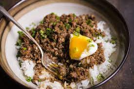Taiwanese Five Spice Pork With Rice Lu Rou Fan Recipe Pork Ground Meat Recipes Asian Pork