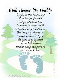 Walk Beside Me Daddy C Poem 8 X 10 Print You Personalized With Baby S Child S Footprints First Father S Day Shower Christmas Gift Happy Father Day Quotes Fathers Day Quotes Fathers Day Poems