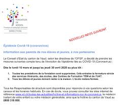 Tout savoir sur le certificat covid. Coronavirus Mesures Exceptionnelles Information Aux Parents Et A Nos Partenaires Fondation De Verdeil Prestataire De Pedagogie Specialisee