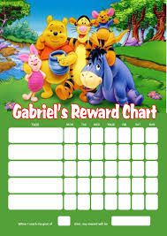 Personalised Winnie The Pooh Reward Chart Adding Photo Option Available