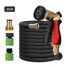 Crenova 30m Flexischlauch Flexibler Gartenschlauch Mit Doppellatexkern Massiven Messing Steckverbinder Und Extra Stark Gartenschlauch Wasserschlauch Schlauch