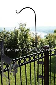 Bird Feeder Pole For Deck Deck Pole Iron Railing Mount Aluminum Fence Outdoor Backyard