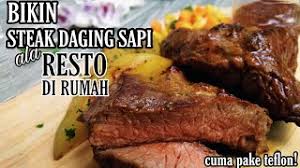 Ada juga donat versi ramah vegetarian yaitu dibikin tanpa telur dan susu sapi diganti dengan sari kedelai. Cara Membuat Steak Daging Sapi Ala Resto Di Rumah Pake Teflon Youtube