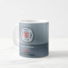 Customizable Anniversary With Fire Department Coffee Mug Zazzle Com Mugs Coffee Mugs Anniversary Gift Diy