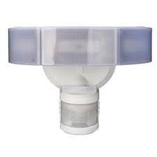 Defiant 270 3 Head White Led Motion Outdoor Security Light Dfi 5988 Wh The Home Depot Outdoor Security Lighting Security Lights Motion Sensor Lights Outdoor
